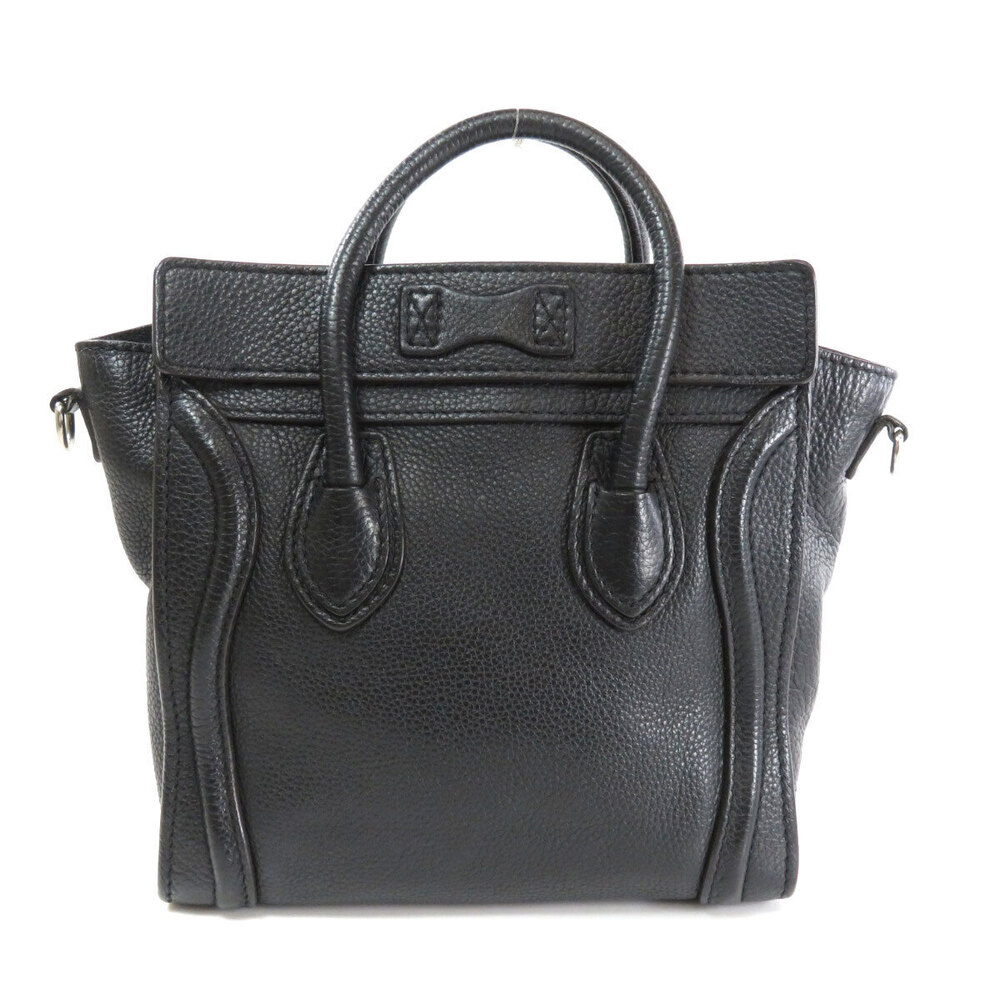 Celine Calfskin Luggage Handbag Black